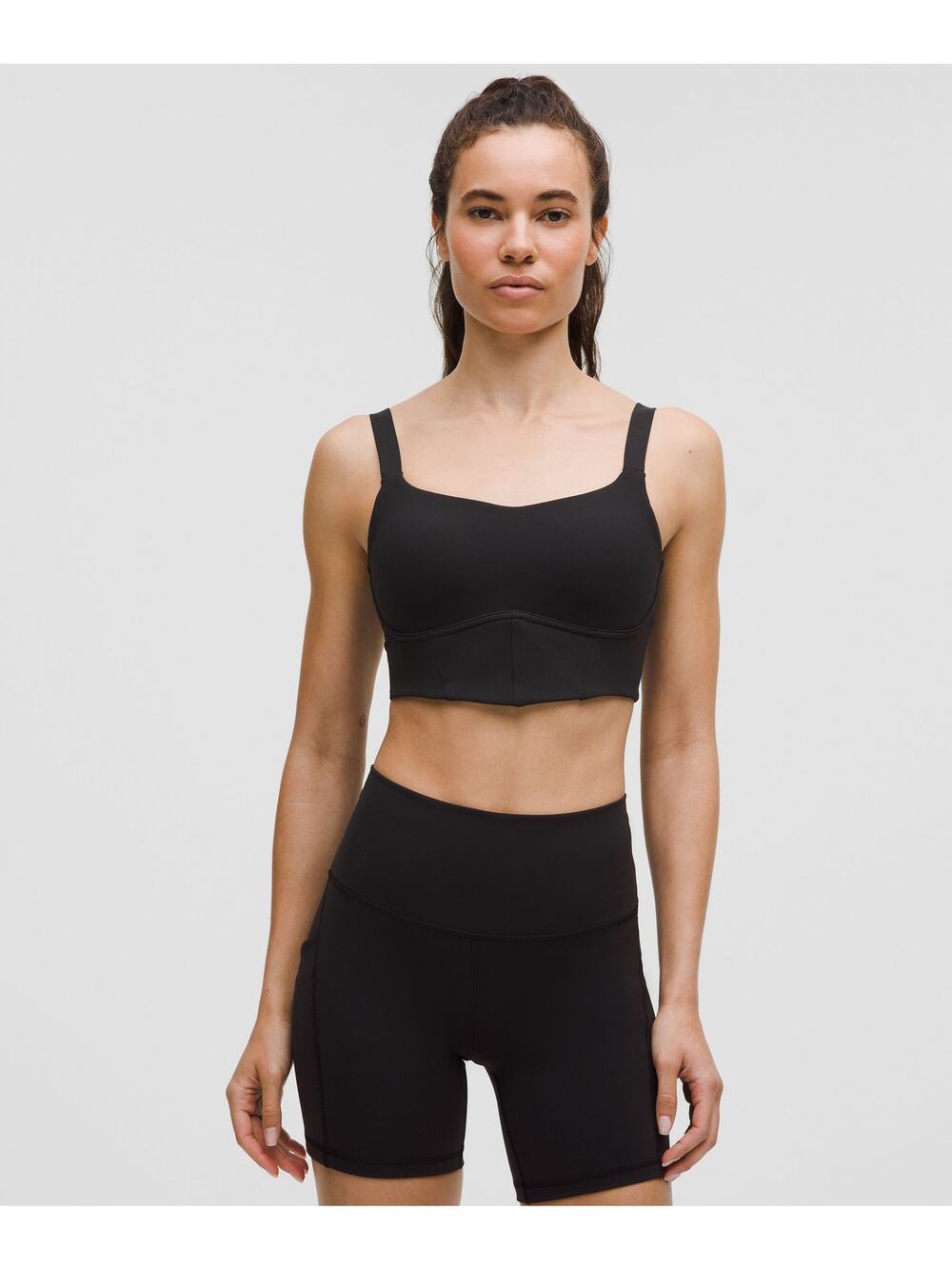 Lululemon Everlux Corsetry Sports Bra Women's Black Size Large Support A/B Cup